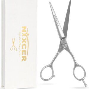 NIXCER SIGNATURE SERIES KOREAN CONVEX EDGE HAIR CUTTING SCISSORS SILVER